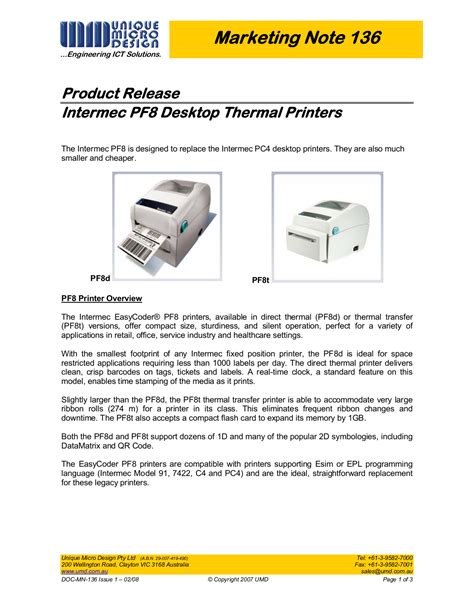 Intermec PF8T Manual pdf